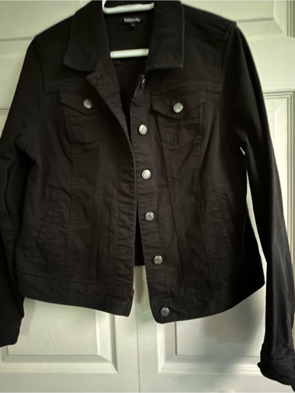 Relativity Women's Jet Black Denim Jacket Like New